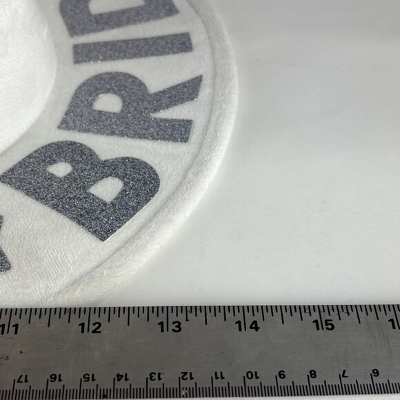 NWT Sparkly White "Bride" Cowboy Hat Perfect for Bachelorette Parties & Showers - Picture 3 of 8